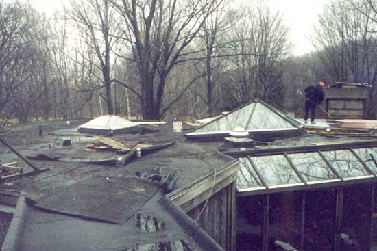 Stripping Old Flat Roofing
